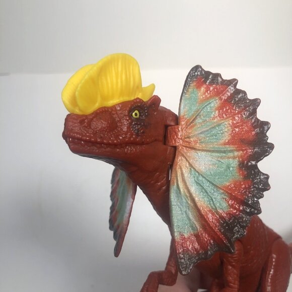 Jurassic World Mattel 14" Basic Dilophosaurus Orange - Rare - Dinosaur Figure - Picture 9 of 9